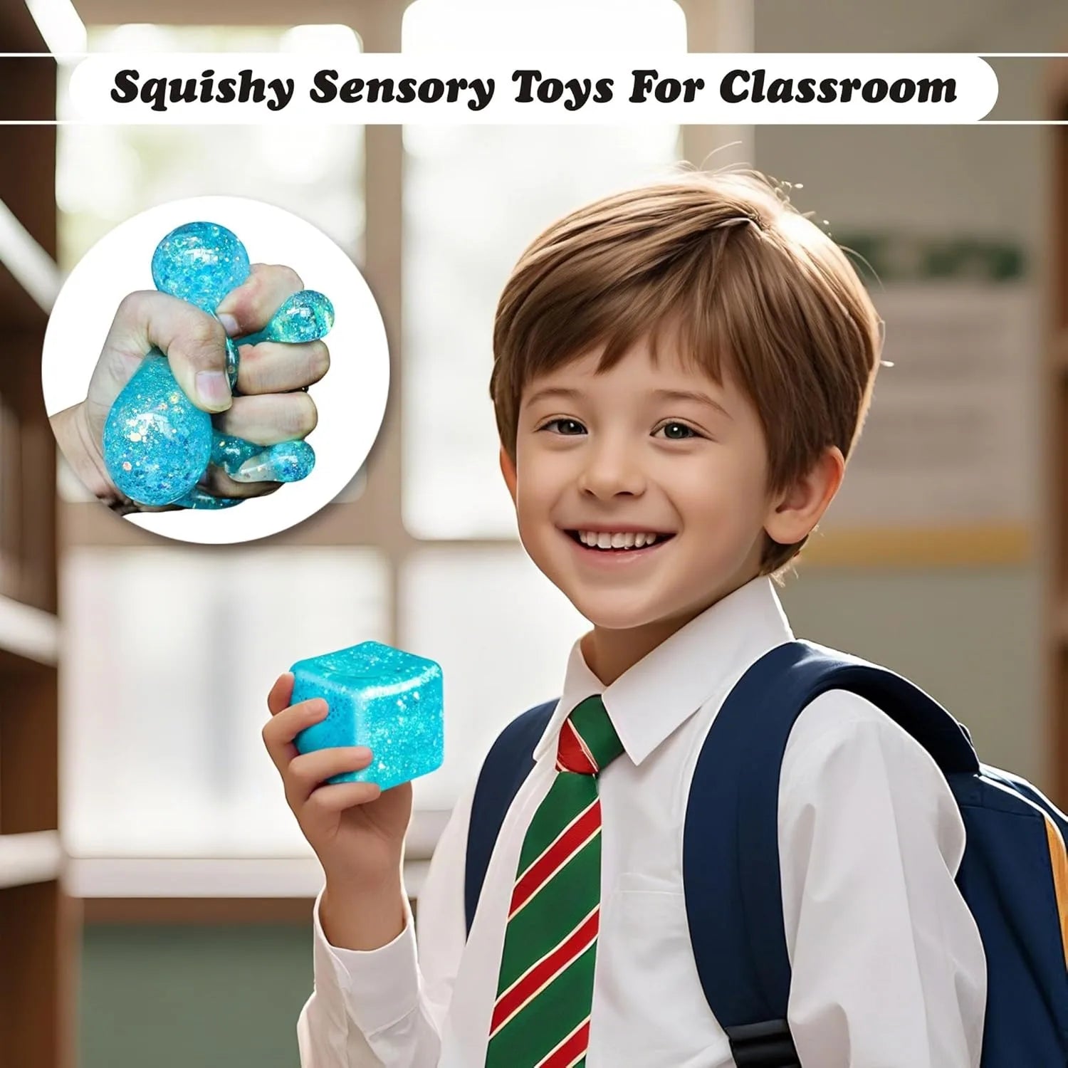 Slow Rise Glitter Stress Cube