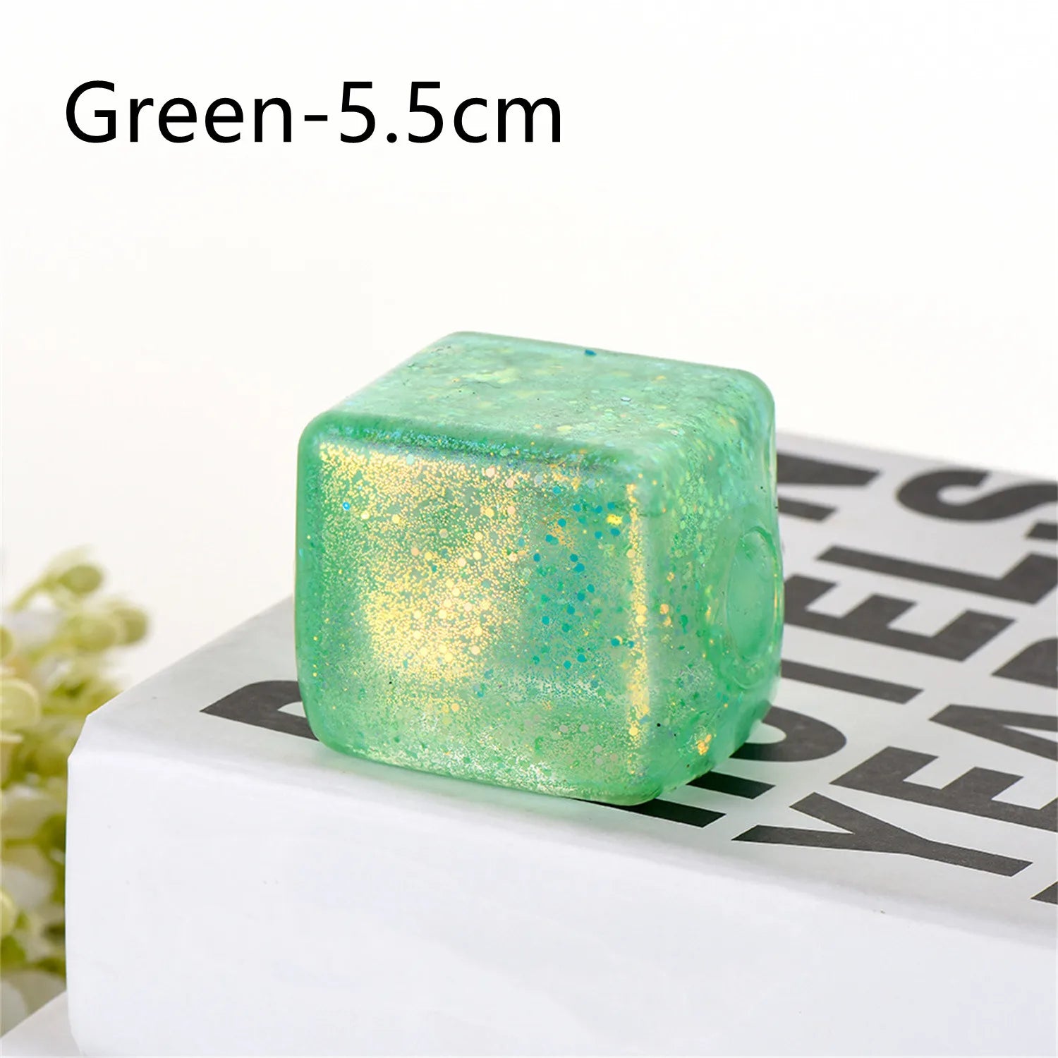 Slow Rise Glitter Stress Cube