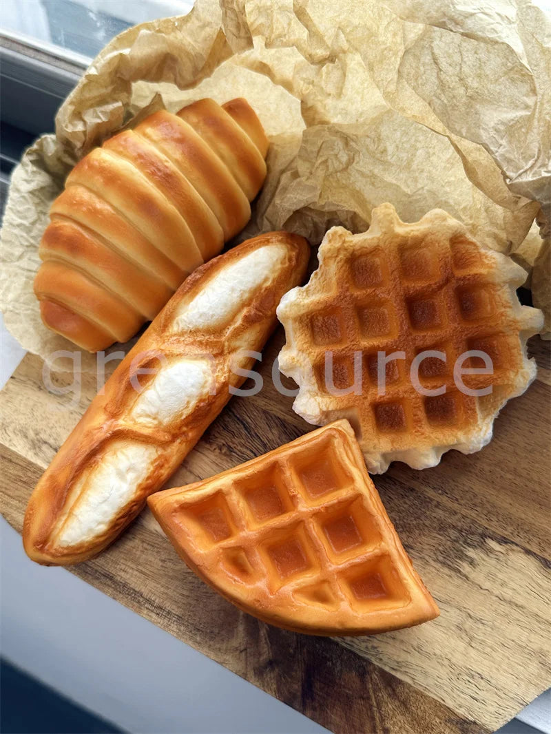 Pu Soft Shaped 3D Realtsic Belgian Waffle