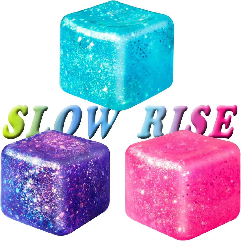 Slow Rise Glitter Stress Cube